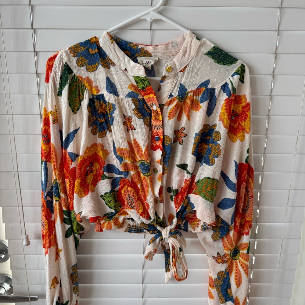 Nicole Miller Multicolor Floral Blouse